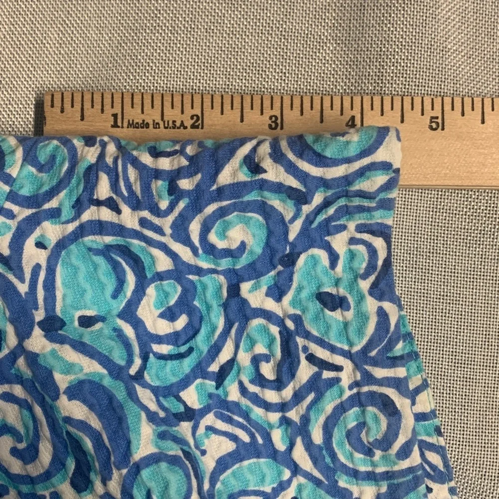 Lilly Pulitzer Adie Shorts Cotton Resort White Chasing Tail Blue Fish 2